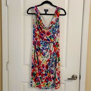 Bright floral print dress